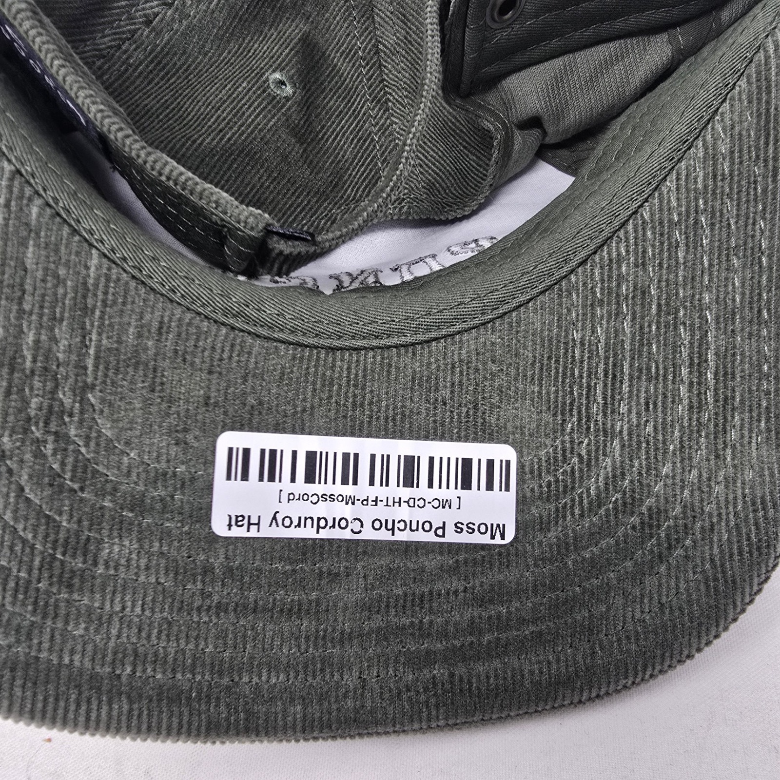 Poncho Outdoors Corduroy Hat Mens Moss Green Rope Snapback Cap New — image 2 of 5